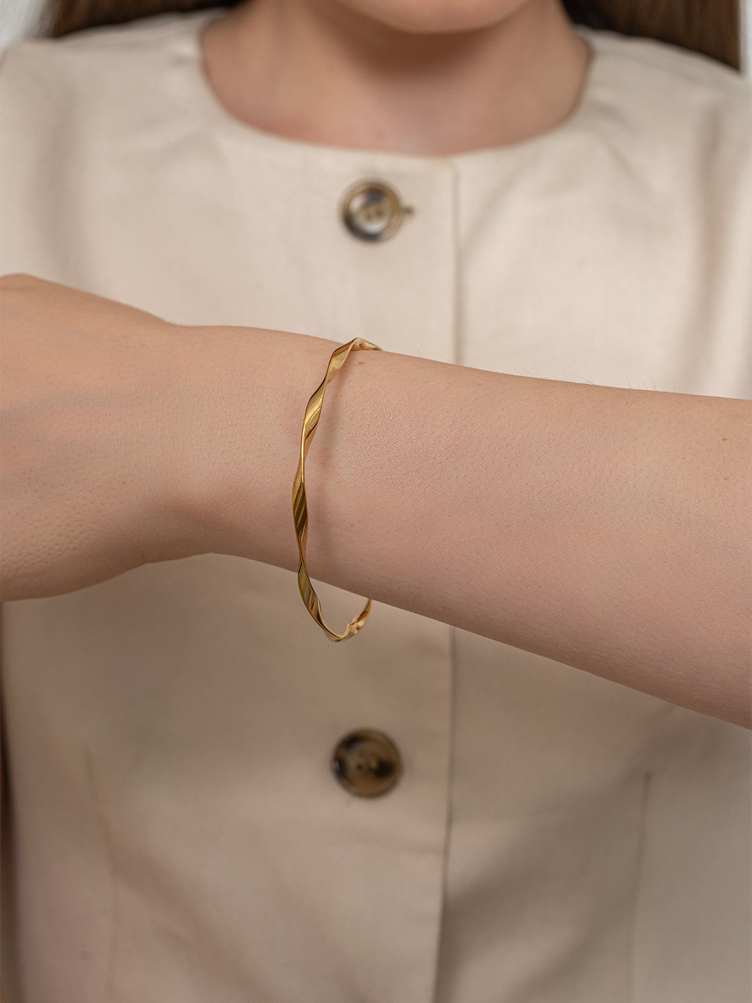Waveline bangle – 18K Gold Plated