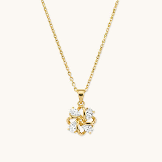 Bloom Twist Necklace - 18k Gold Plated