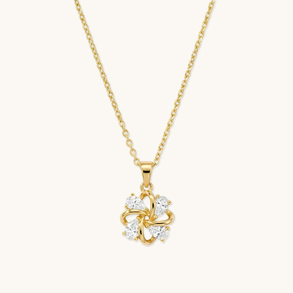 Bloom Twist Necklace - 18k Gold Plated