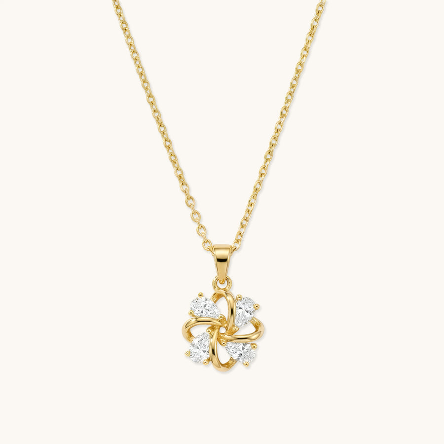 Bloom Twist Necklace - 18k Gold Plated image 1