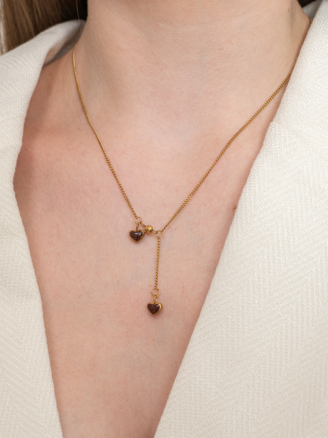 Dusk Heart Necklace - 18k Gold Plated image 3