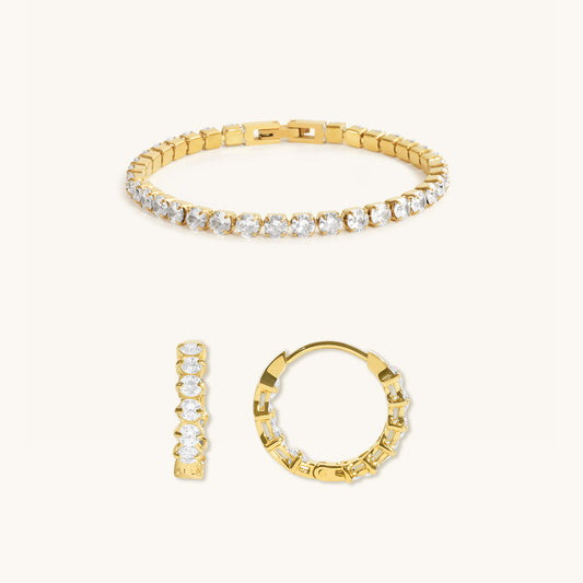 Quinn Bracelet and Juliana Hoops Combo Set - Special Value Offer