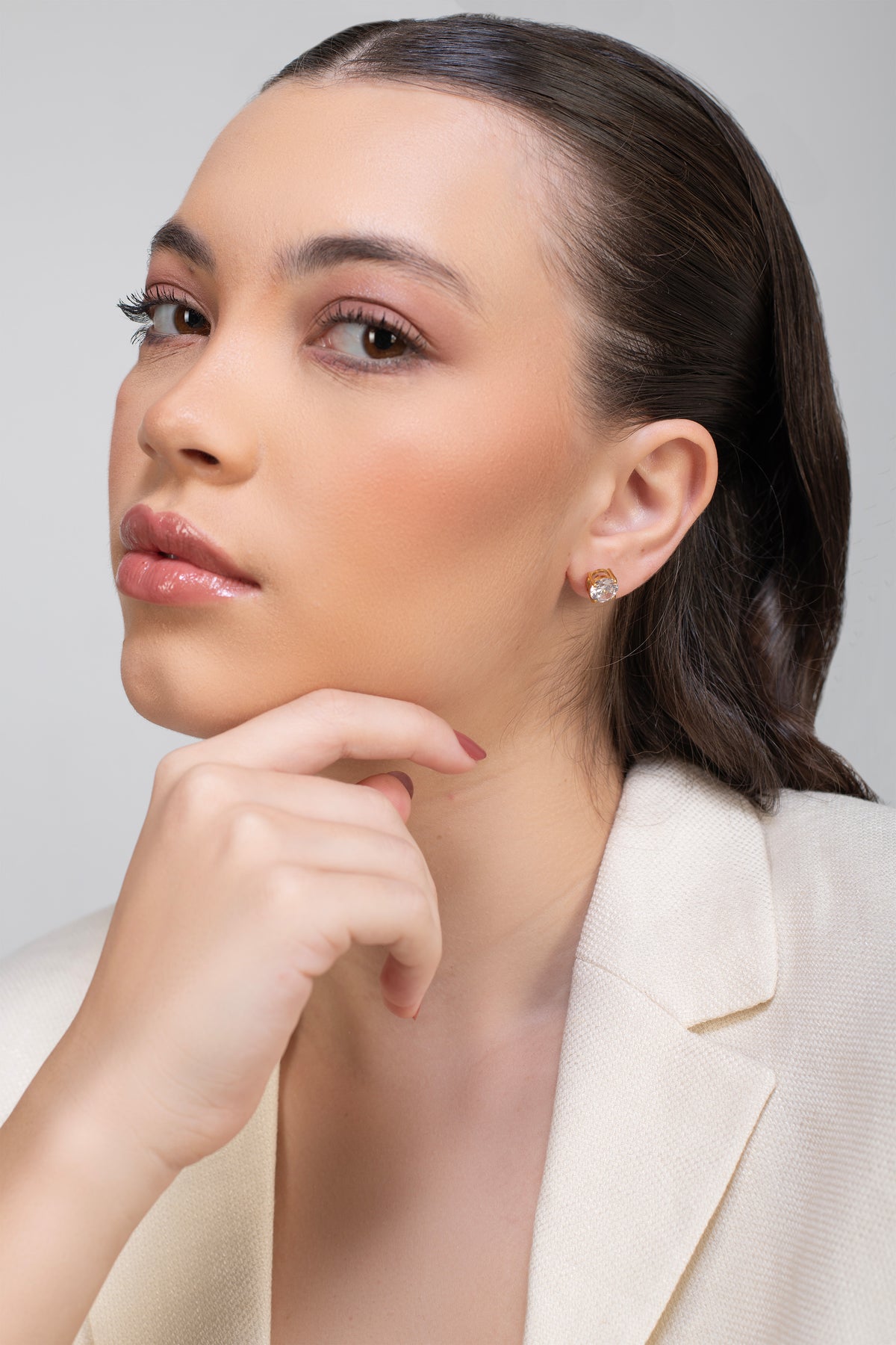 Spark Circle Studs - 18K Gold Plated image 2