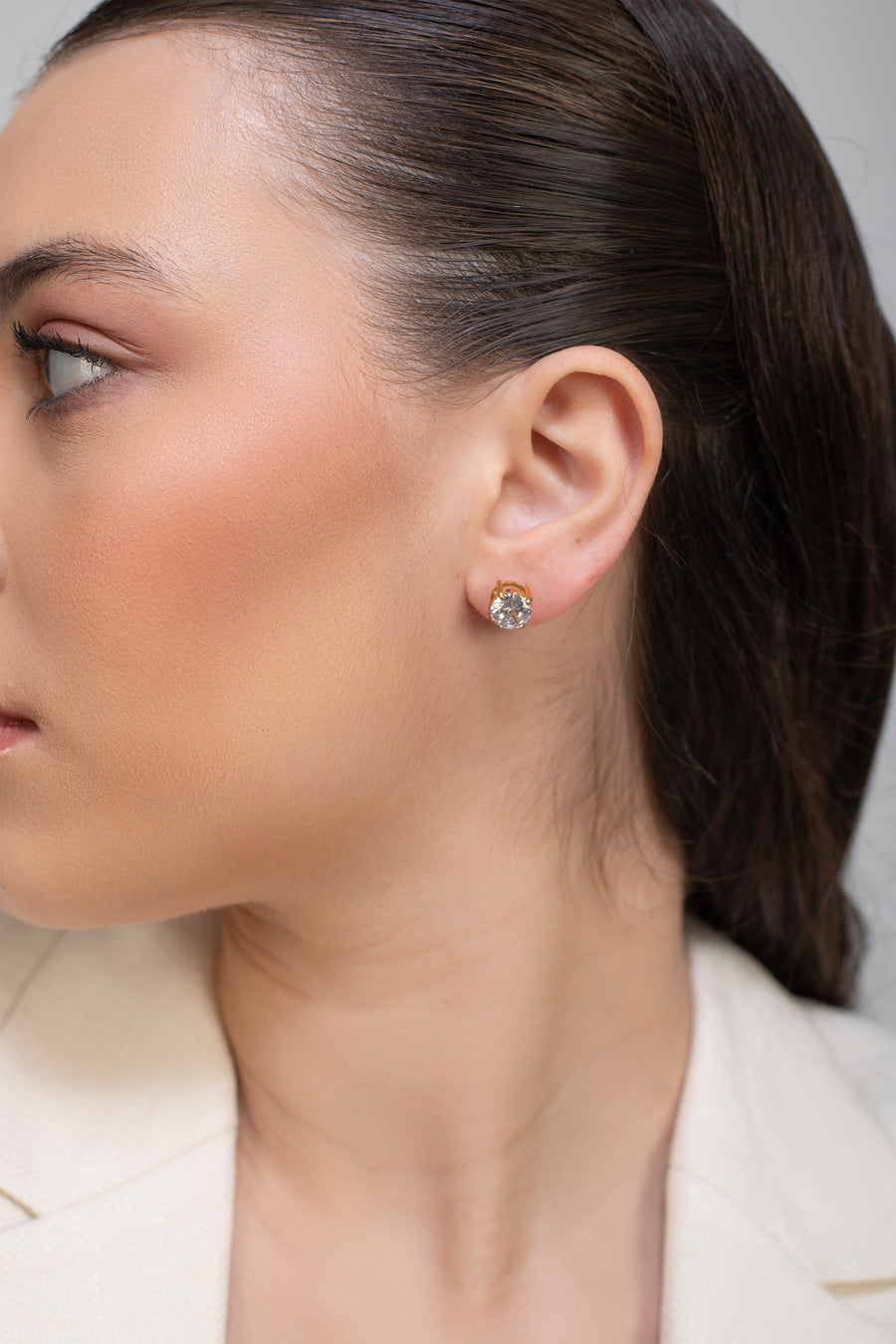 Spark Circle Studs - 18K Gold Plated image 3