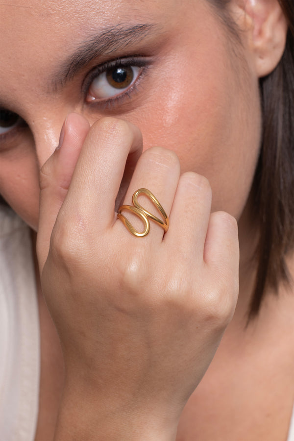 Duelle Ring – 18K Gold Plated
