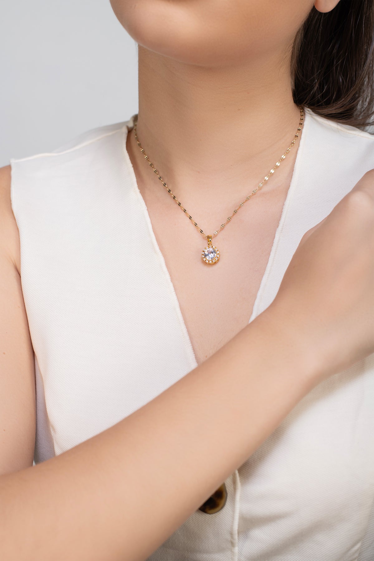 Solis Necklace -18K Gold Plated image 3