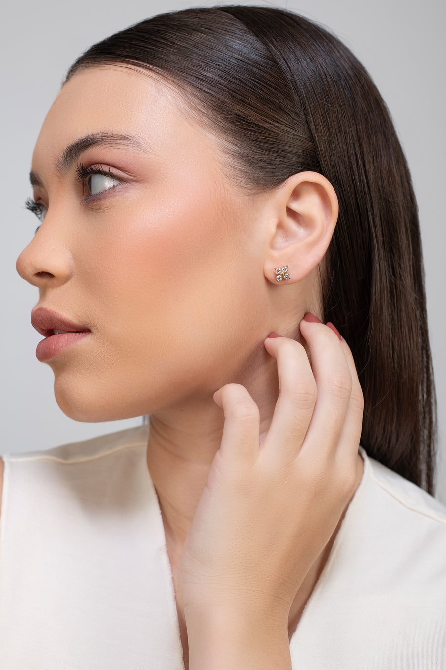 Blossom Studs- 18K Gold Plated image 3