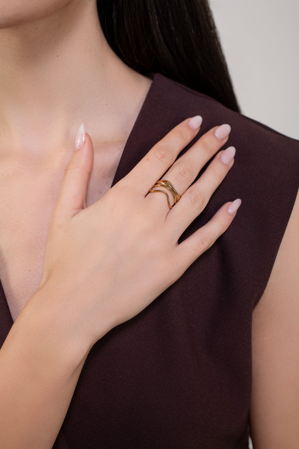 Sarah Ring - 18K Gold Plated image 2