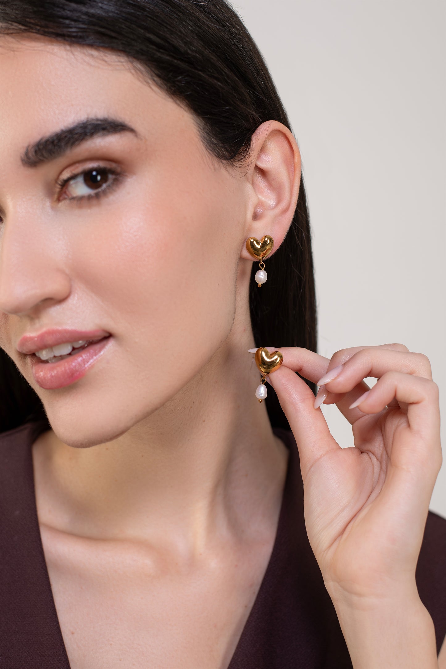 Vienna Heart Earrings - 18K Gold Plated