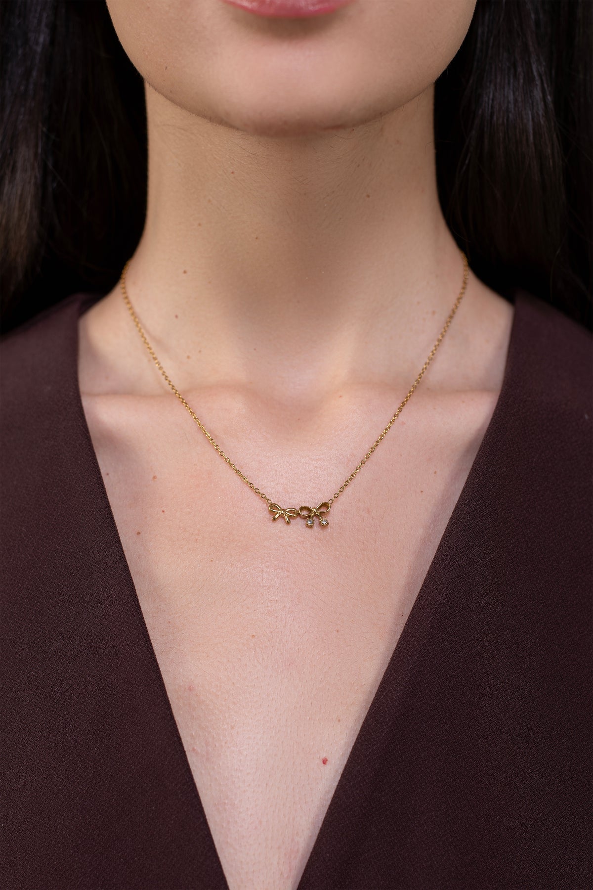 Cupid Bow Necklace - 18K Gold Plated image 2