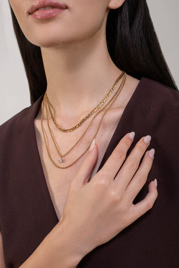 Riley Stack Necklace - 18K Gold Plated