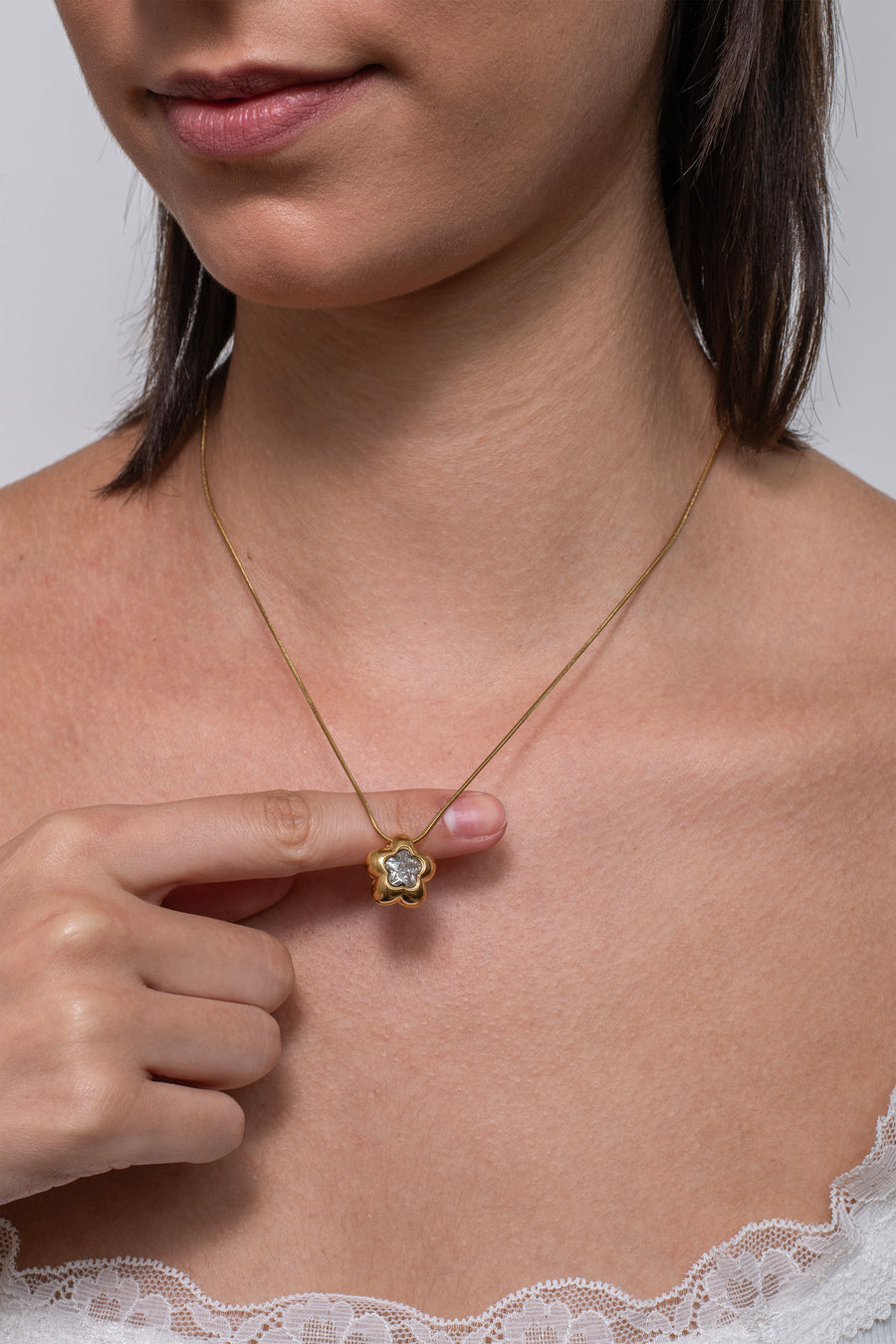 Spark Gleam Necklace - 18K Gold Plated image 3