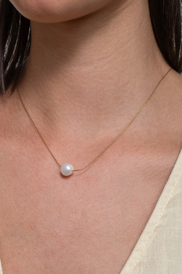Zia Pearl Necklace - 18K Gold Plated