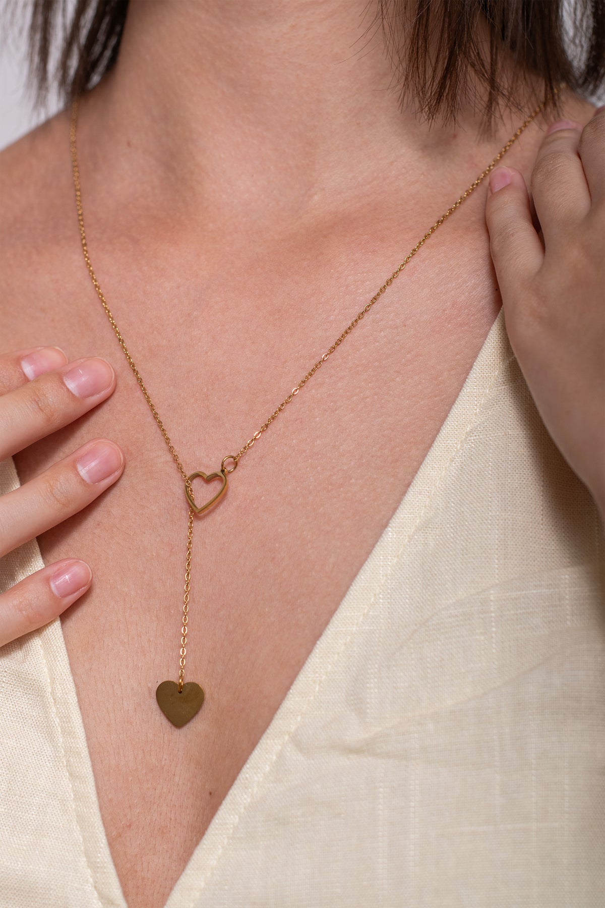 Hearts of Heart Necklace - 18K Gold Plated image 2