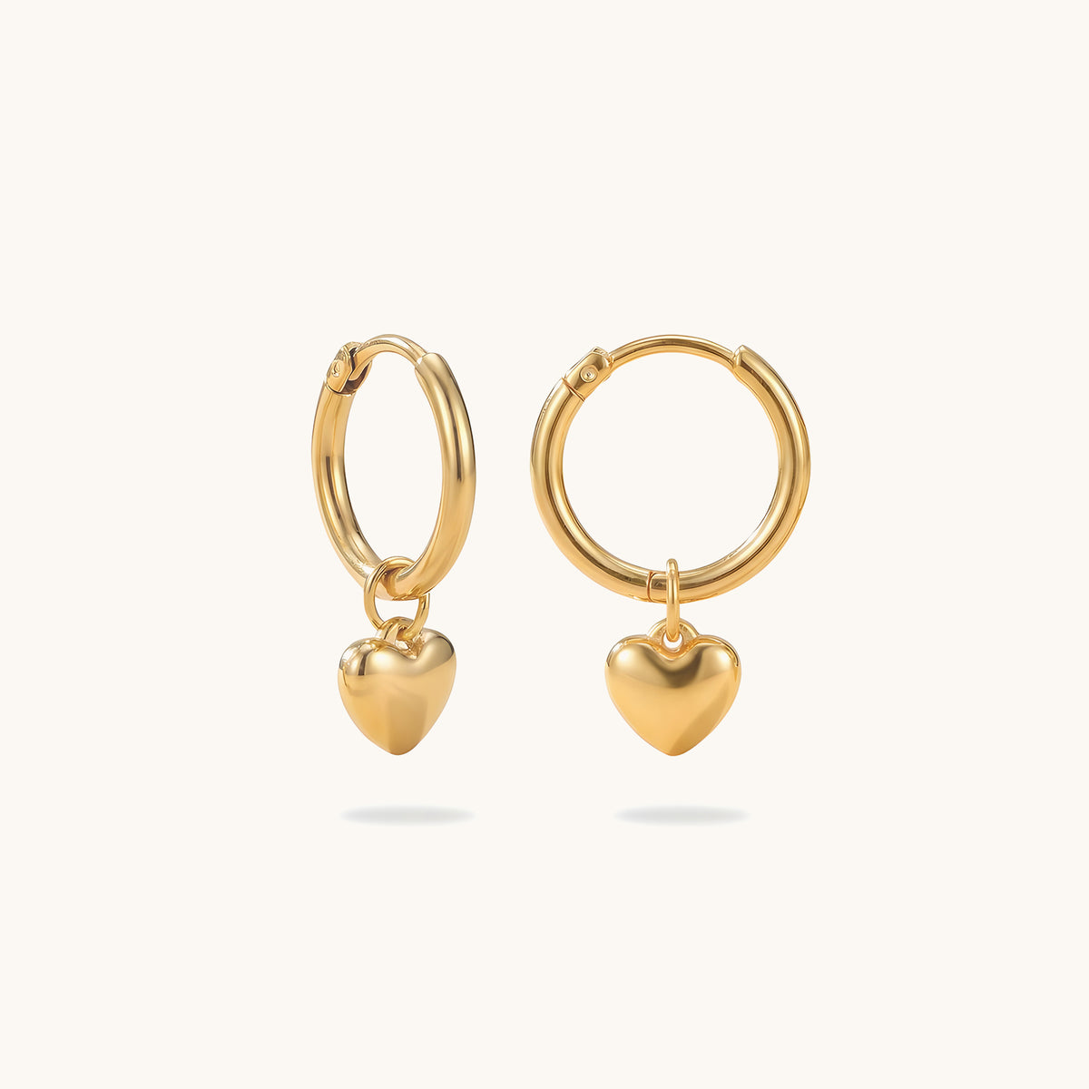 Elara Heart Huggies - 18k Gold Plated image 1