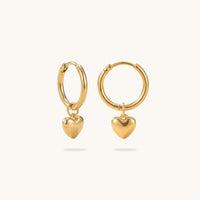 Cloud Heart Huggies - 18k Gold Plated