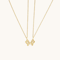 BFF Butterfly Necklace  - 18K Gold Plated
