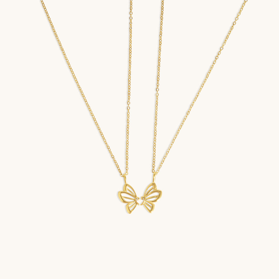 BFF Butterfly Necklace  - 18K Gold Plated image 1