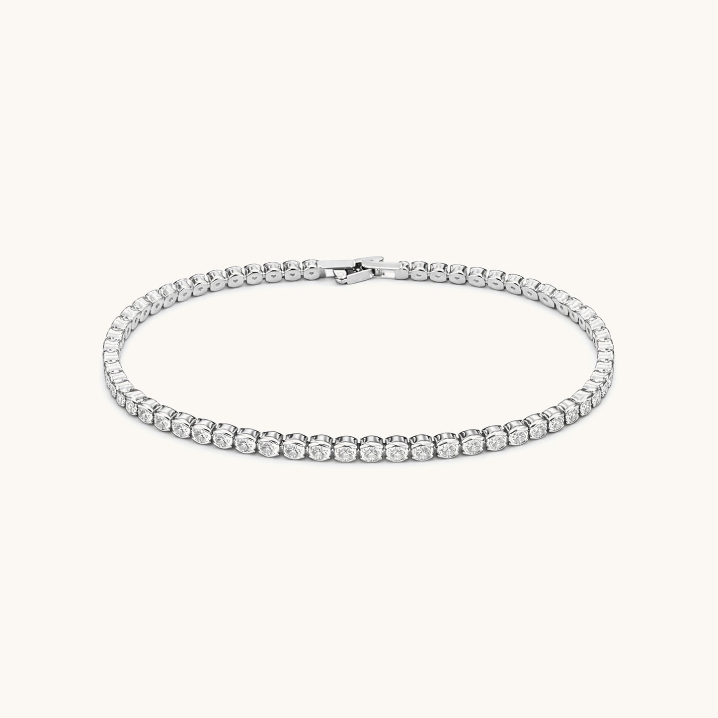 Circle Tennis Bracelet - Silver Edition