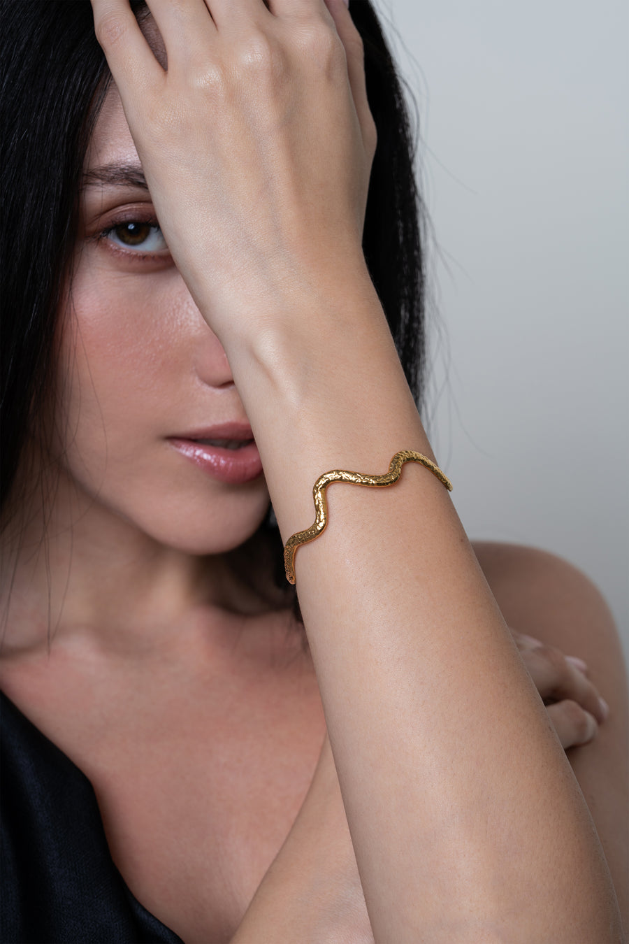Maira Wave Cuff - 18K Gold Plated image 3