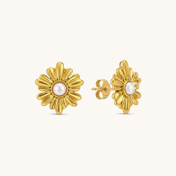 Floris Studs - 18K Gold Plated