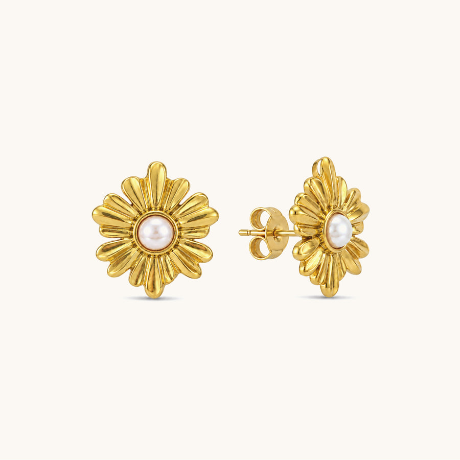Floris Studs - 18K Gold Plated image 1