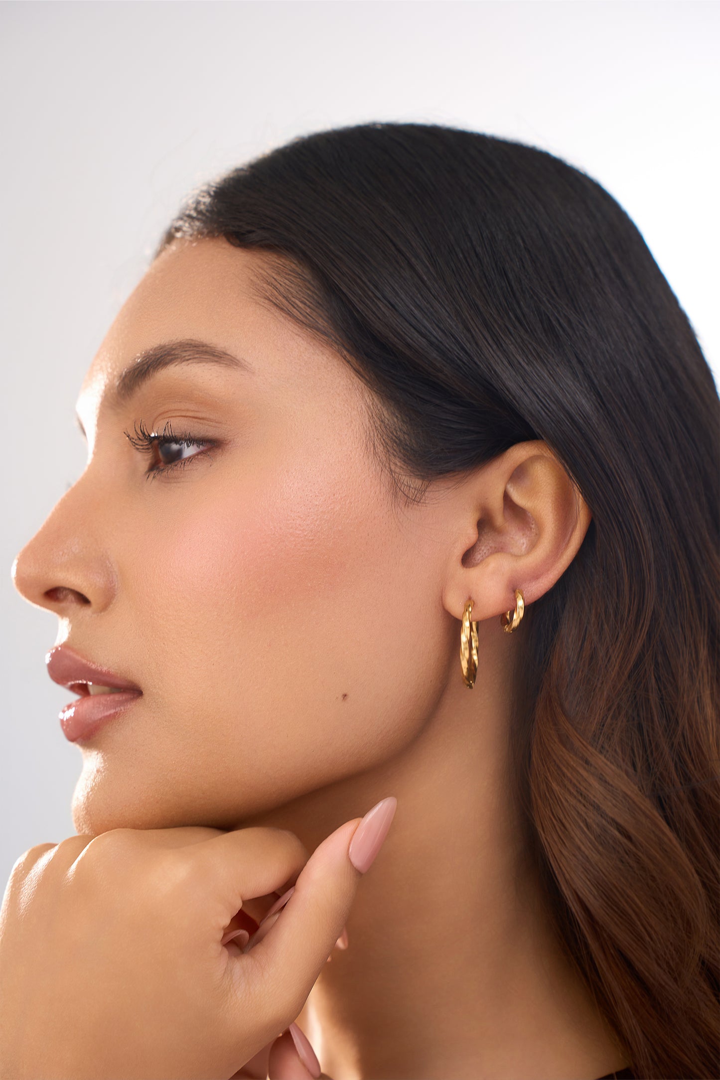 Everyday Hoop Earrings Set Of 2 - 18K Gold Plated