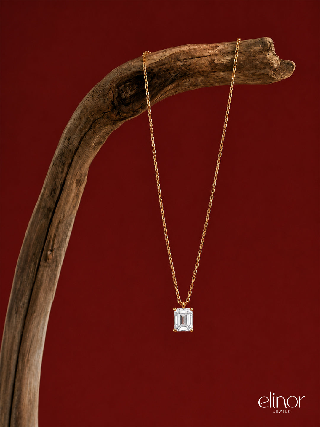 Radiant Solitaire Necklace - 18K Gold Plated