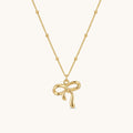 Ribbon Necklace - 18k Gold Plated