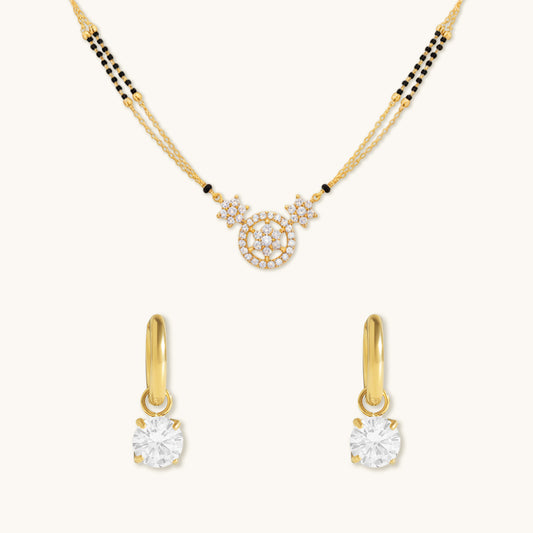 Ahana Mangalsutra and Dove Earrings Combo Set - Special Value Offer