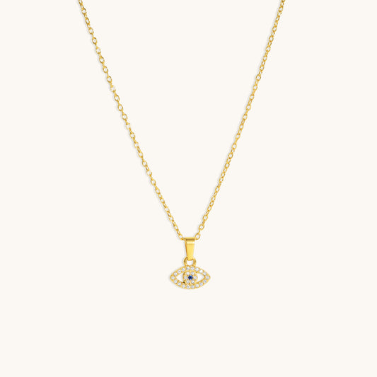 Evil Eye Necklace - 18K Gold Plated