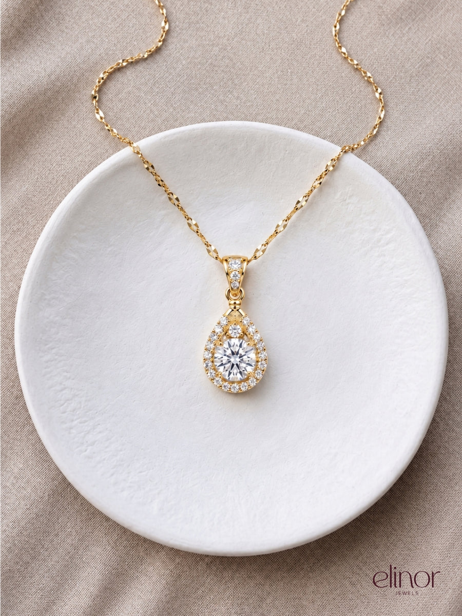 Aurora White Necklace – 18K Gold Plated image 5