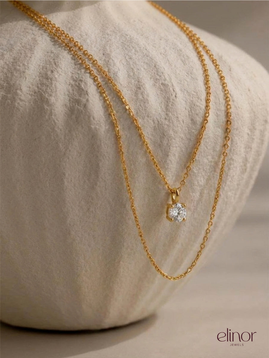 Twin Flow Necklace - 18k Gold Plated image 4