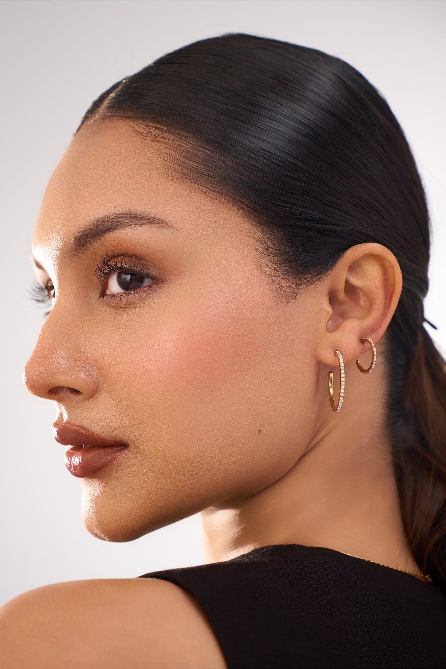 Classic Mini Diamond Hoops - 18K Gold Plated