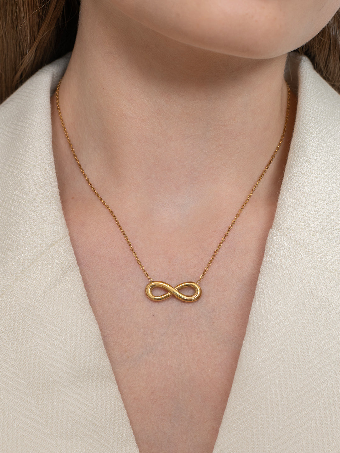 Infinity Loop Necklace – 18K Gold Plated
