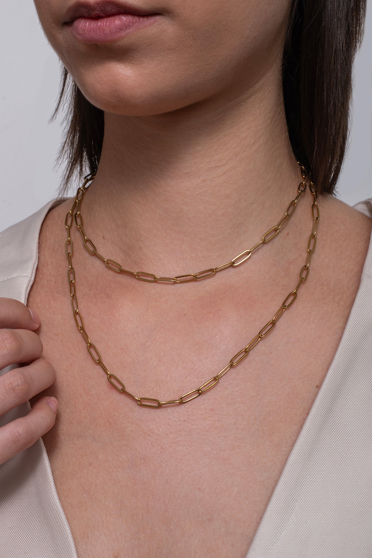 Loop Link Necklace - 18K Gold Plated image 2