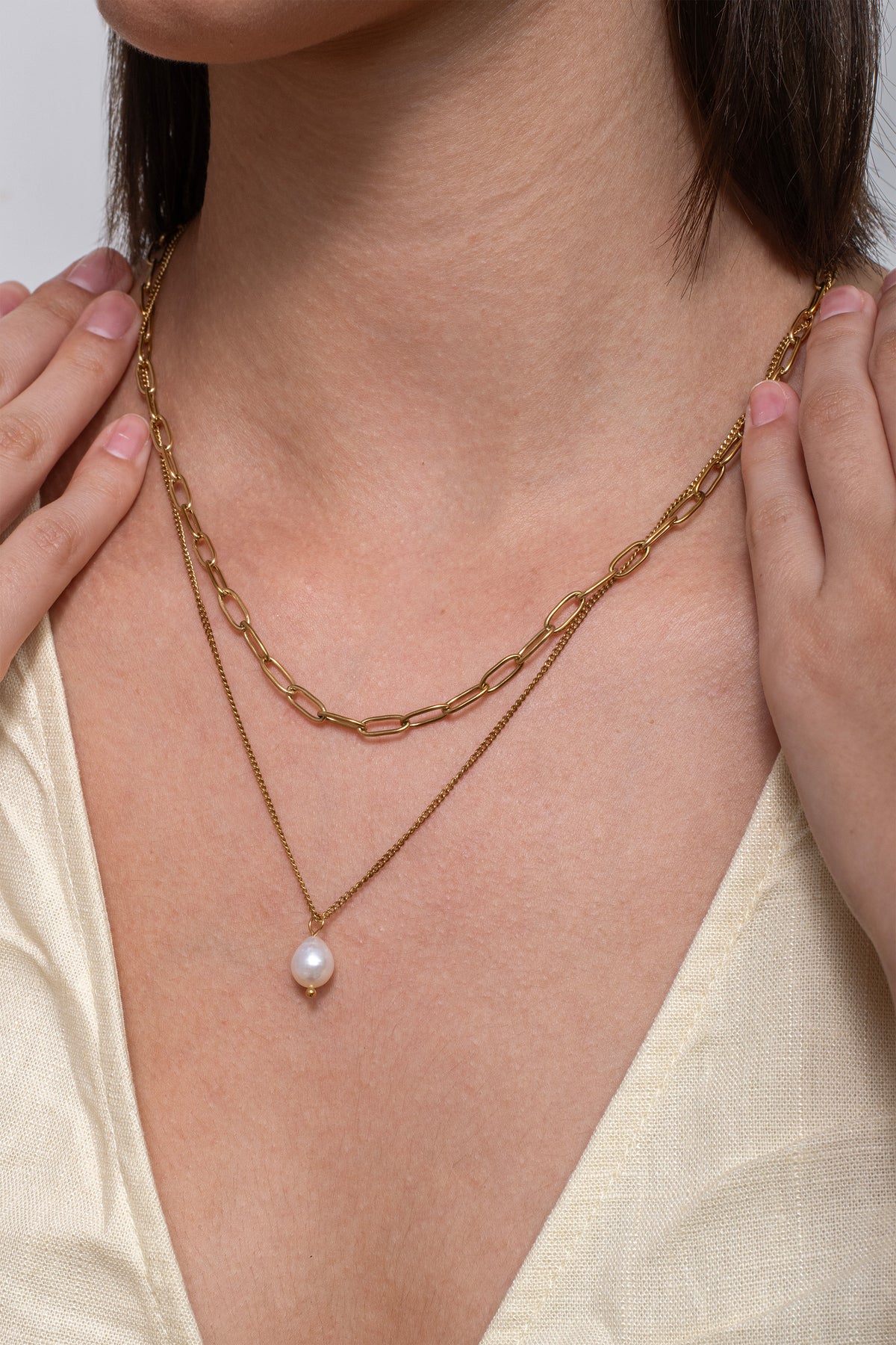 Capri Layered Necklace -  18K Gold Plated
