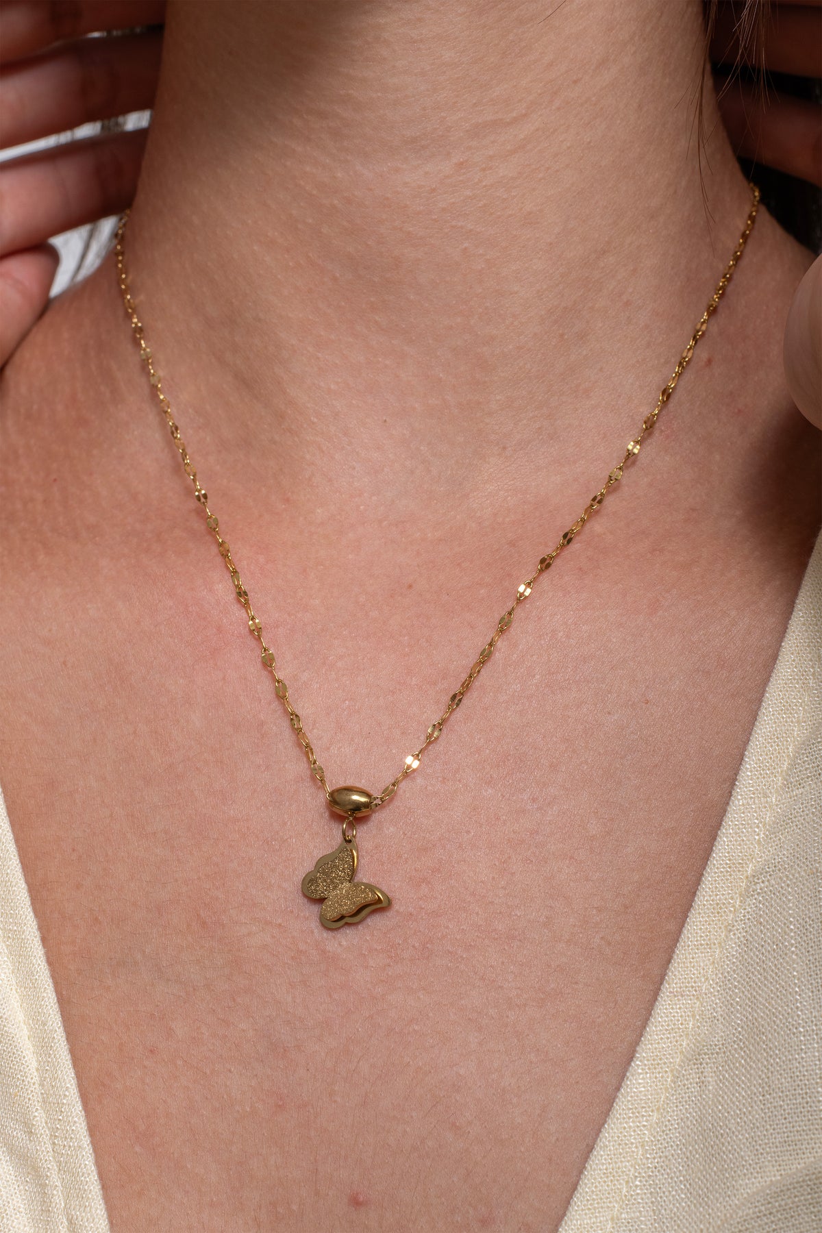 Flutter Necklace - 18K Gold Plated