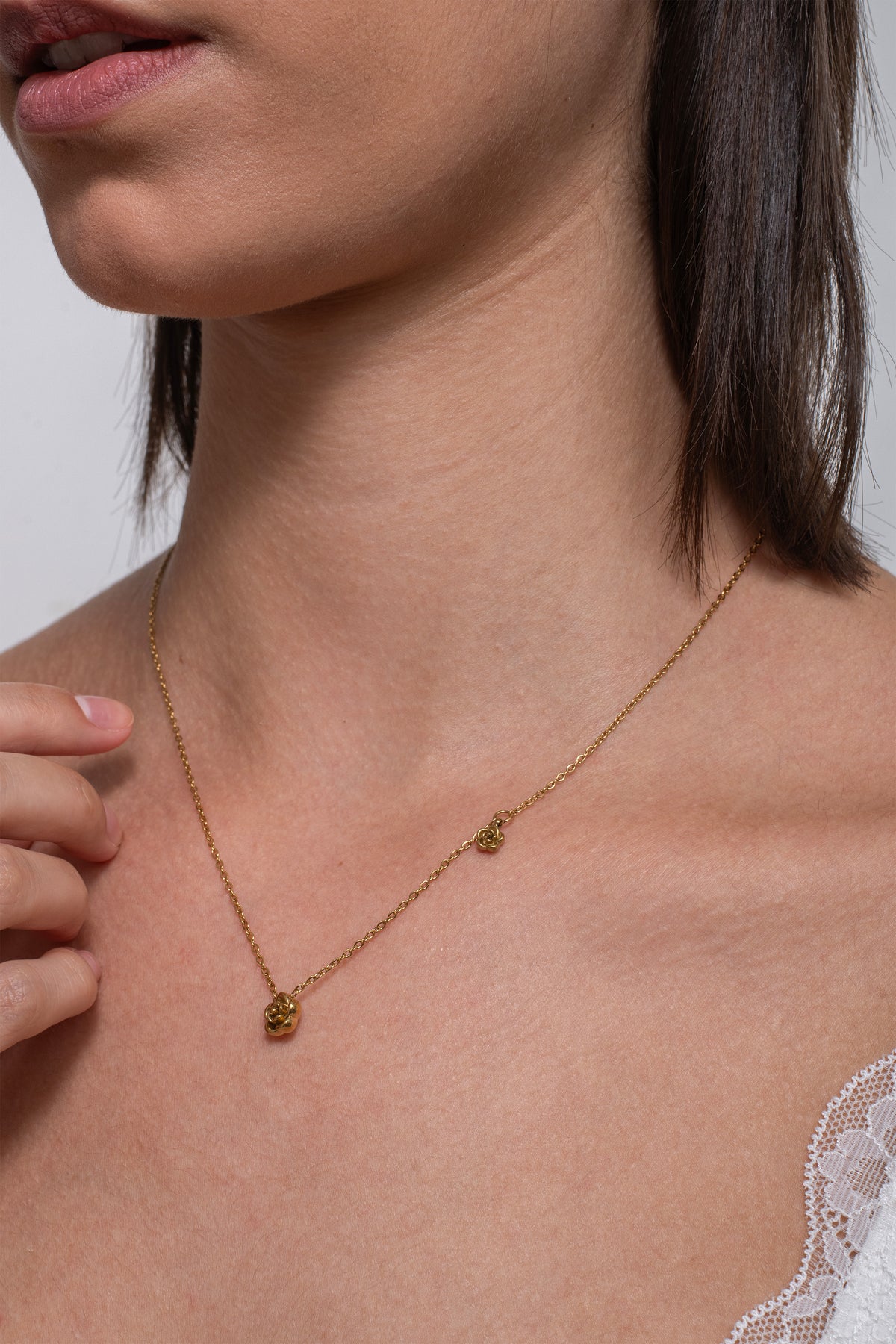 Roselle Necklace - 18K Gold Pleated image 10