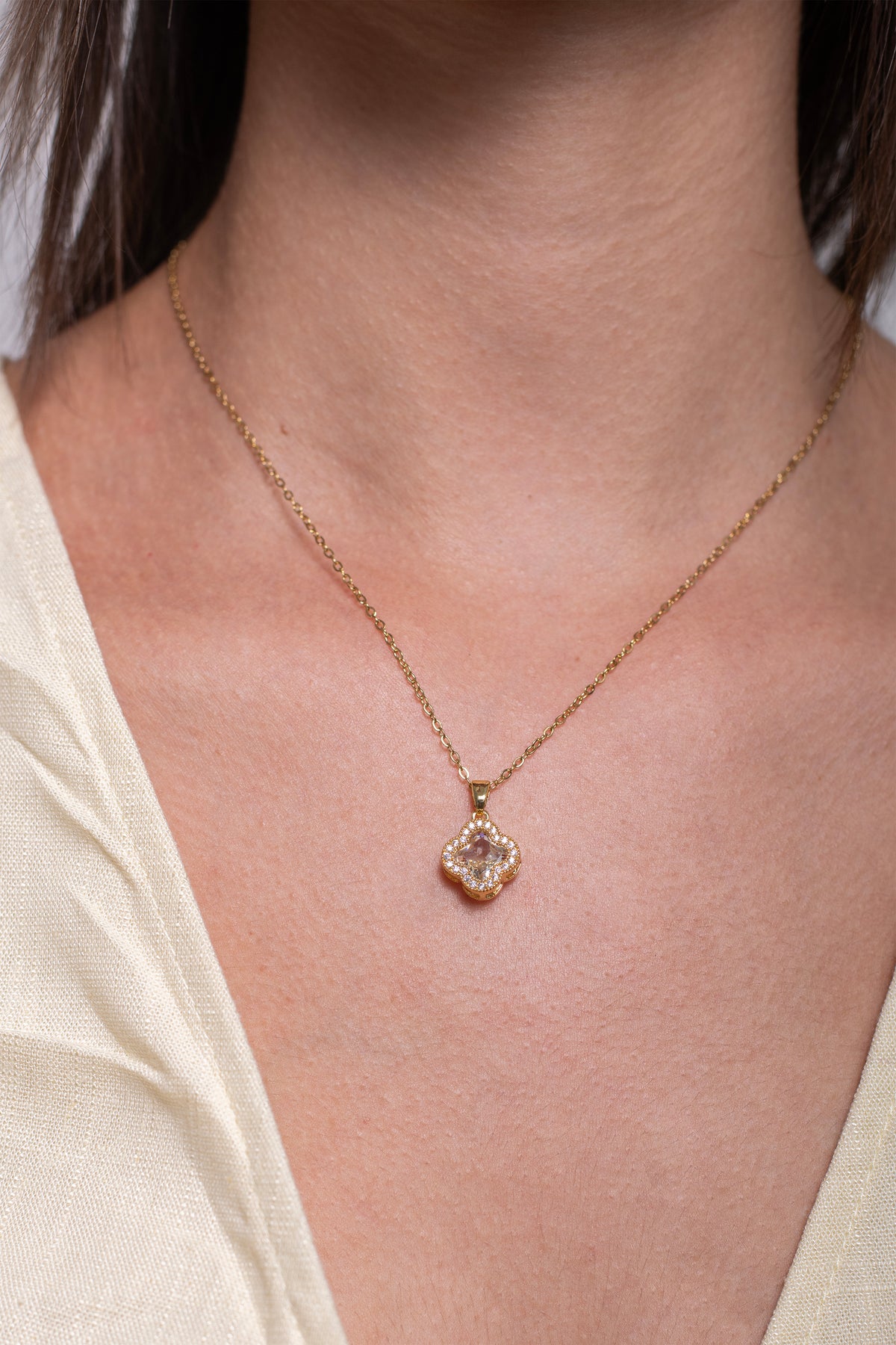 Lucky Clover Necklace - 18K Gold Plated