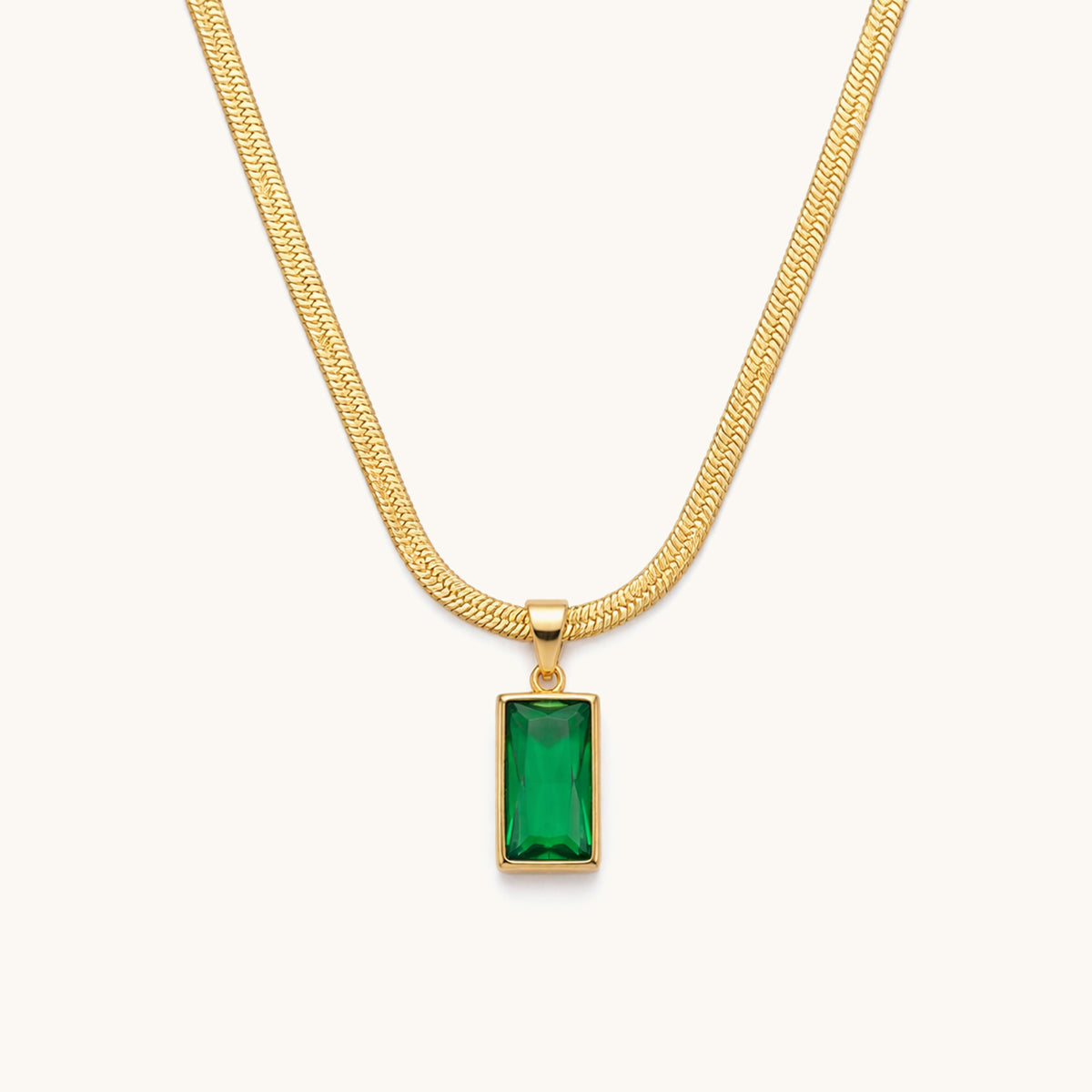 Emerald Isle Necklace - 18k Gold Plated image 1