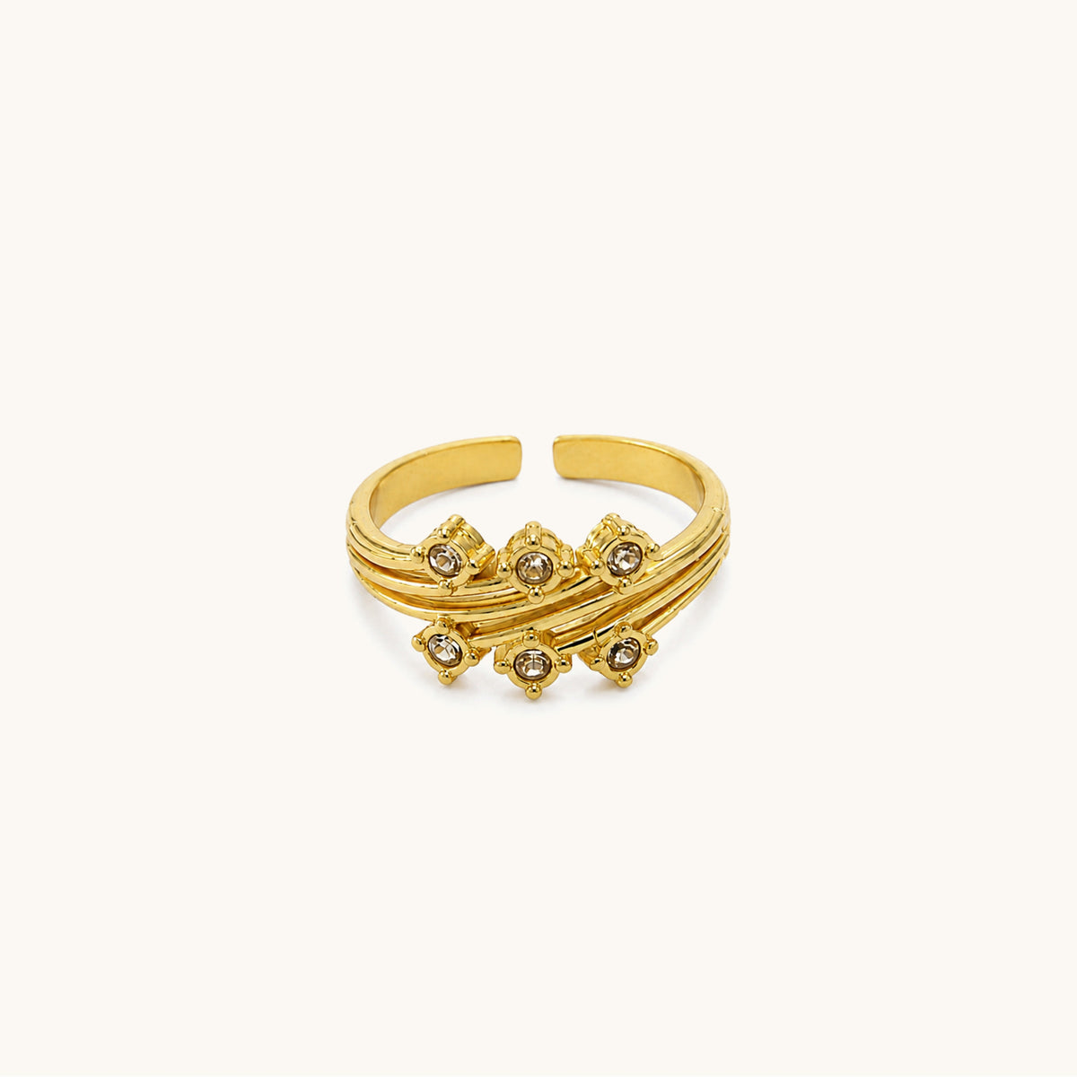 Tiara Ring – 18K Gold Plated image 1