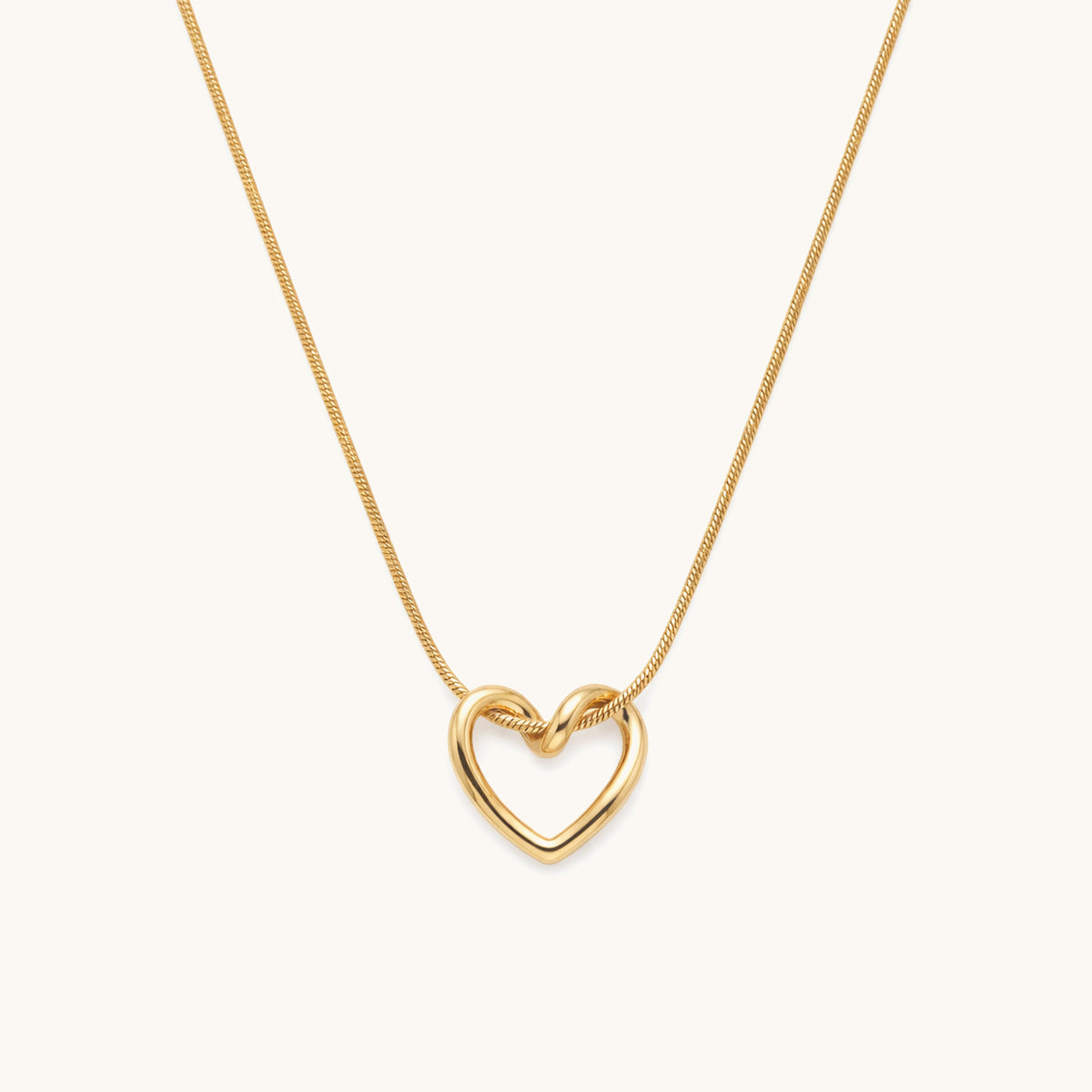 Open Heart Necklace - 18k Gold Plated image 1