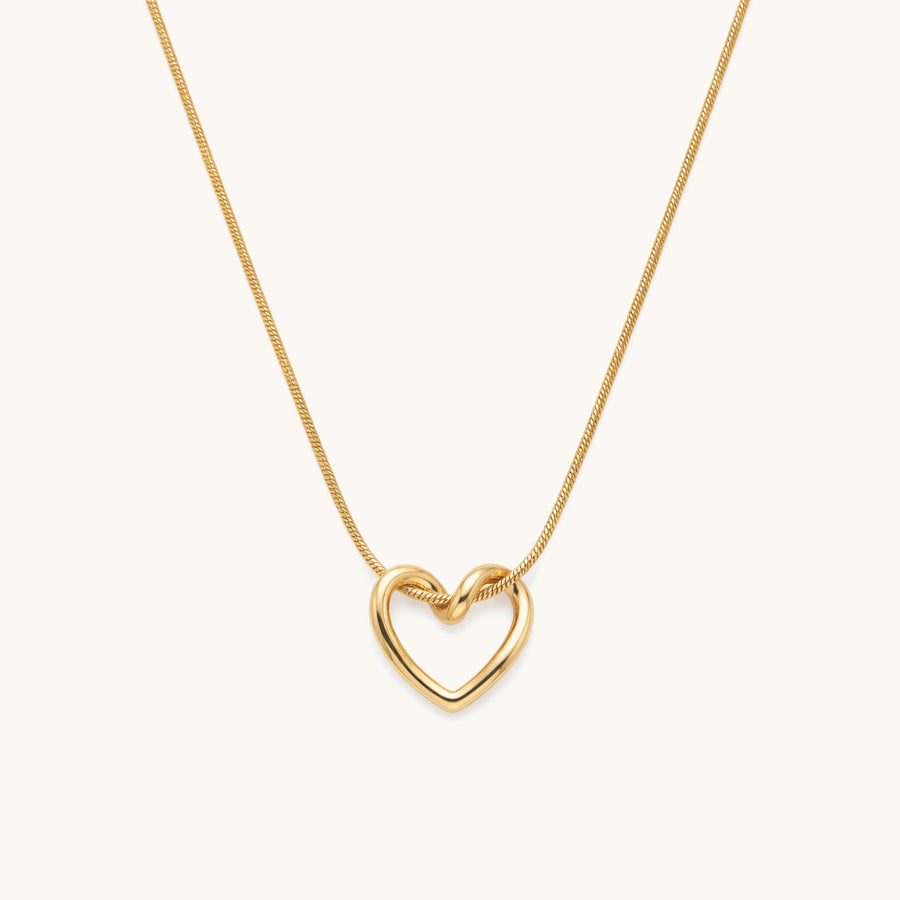 Open Heart Necklace - 18k Gold Plated image 1