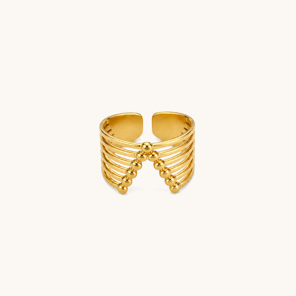 Laure V Ring – 18K Gold Plated image 1