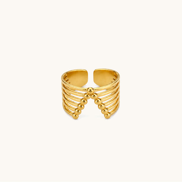 Laure V Ring – 18K Gold Plated