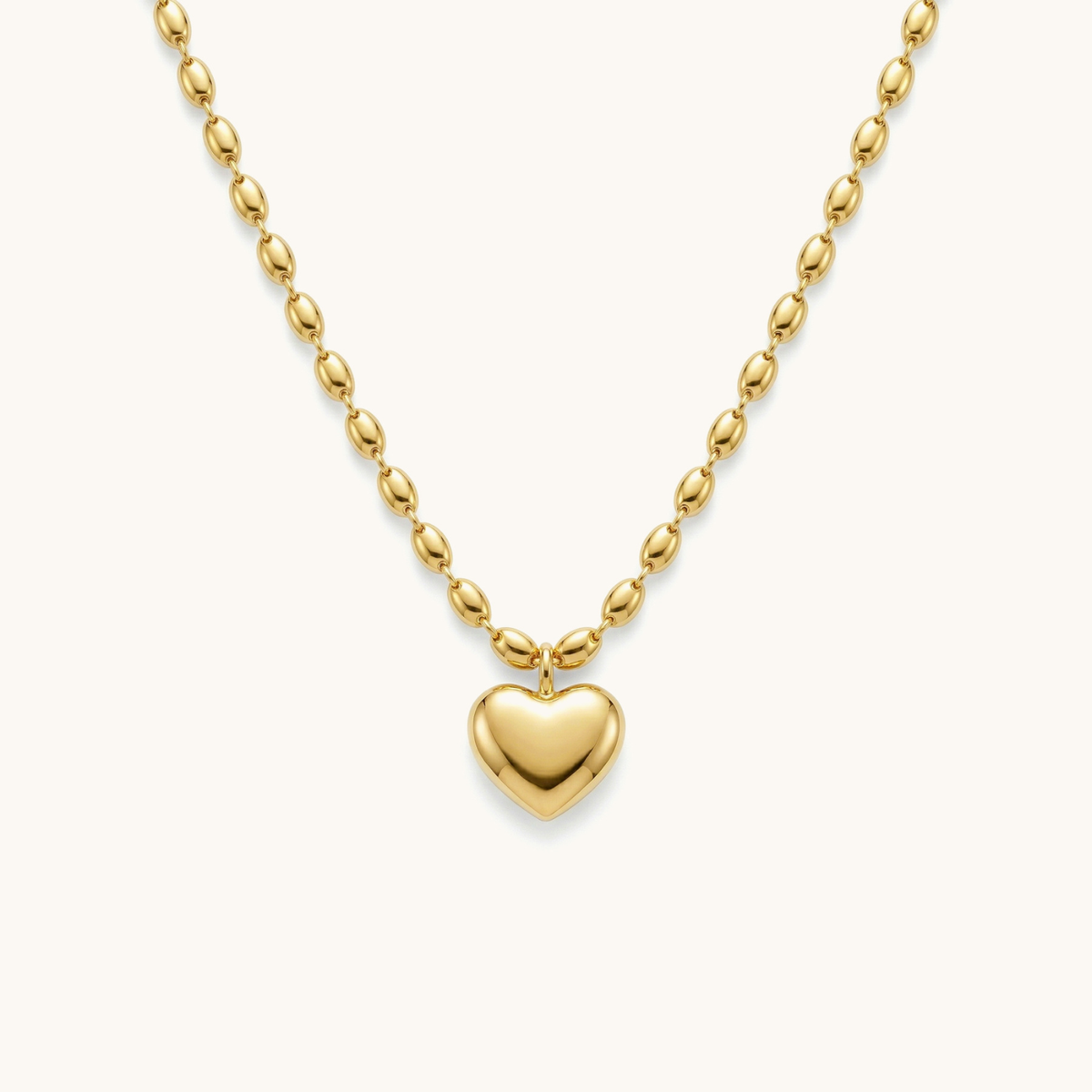 Rhythm Heart Necklace - 18k Gold Plated image 1