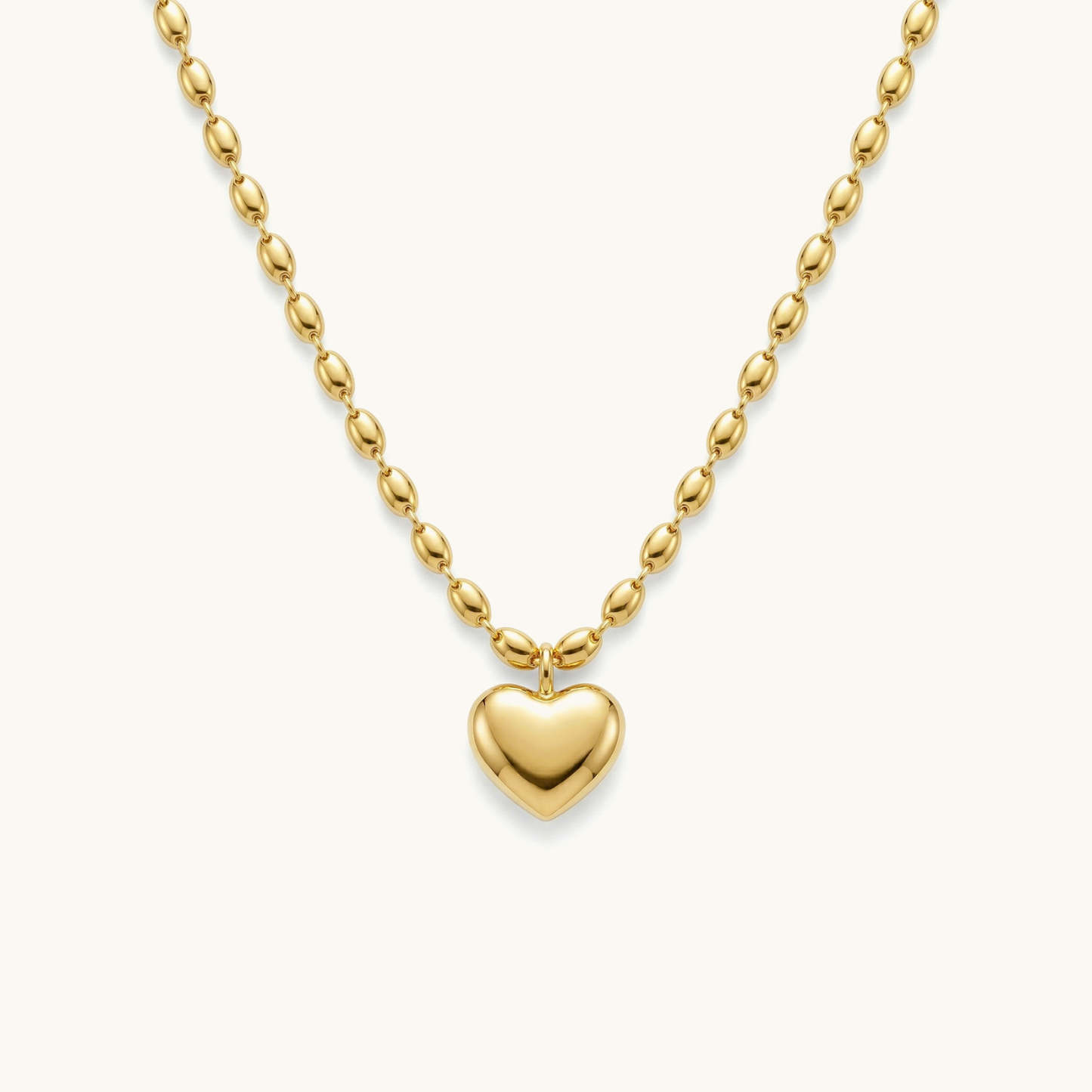 Rhythm Heart Necklace - 18k Gold Plated