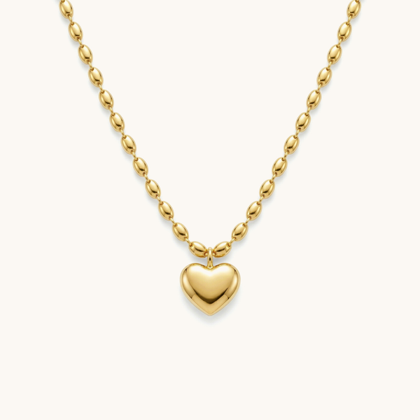 Rhythm Heart Necklace - 18k Gold Plated