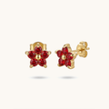 Crimson Studs - 18k Gold Plated